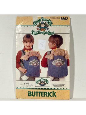 Butterick 6662 Cabbage Patch Kids Carrier With Transfer Sewing Pattern Uncut